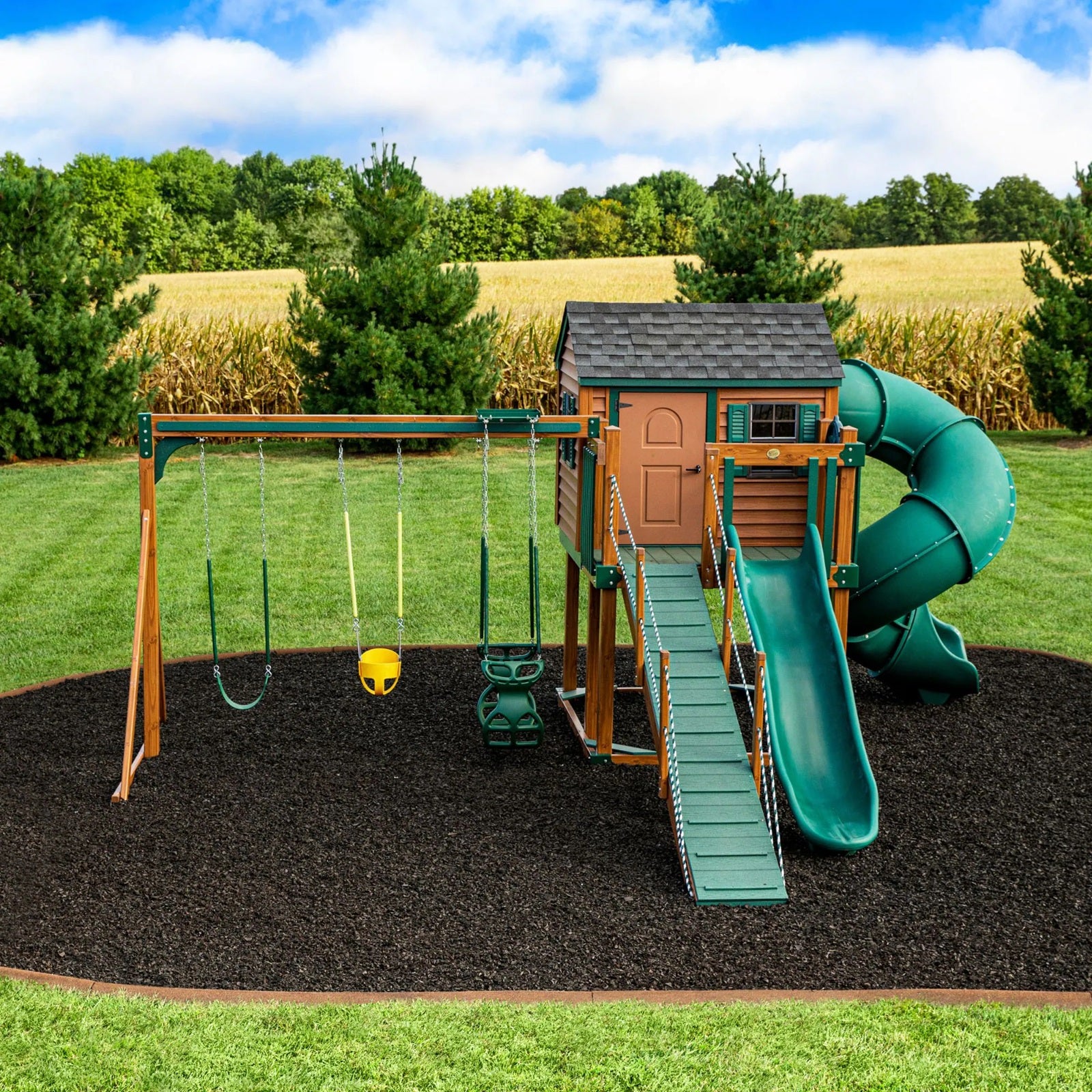Black Rubber Mulch for Playgrounds