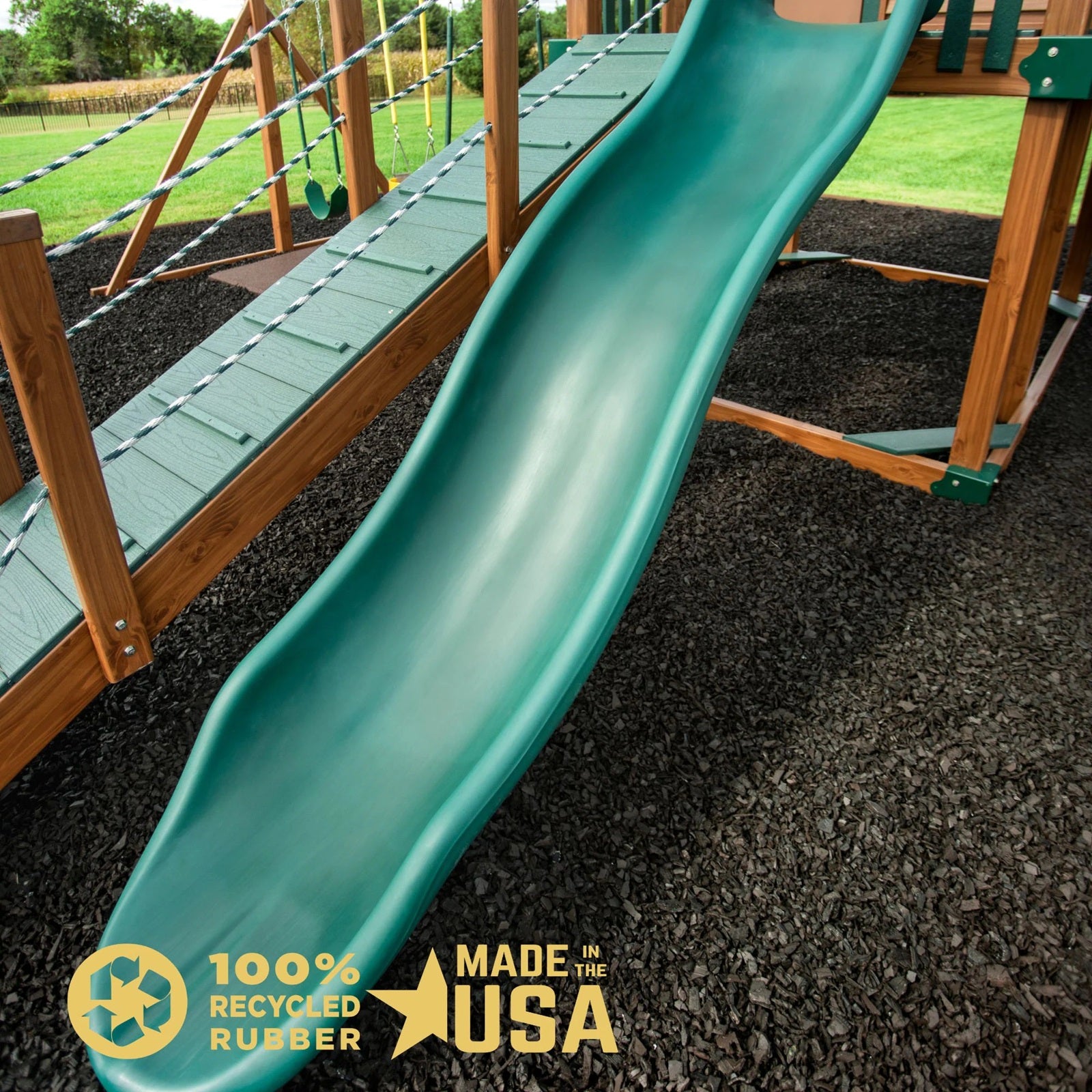 Black Rubber Mulch for Playgrounds
