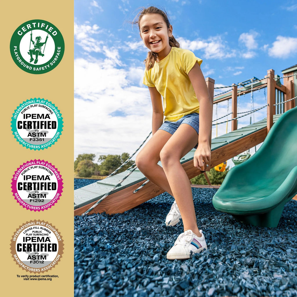 Blue Rubber Mulch for Playgrounds