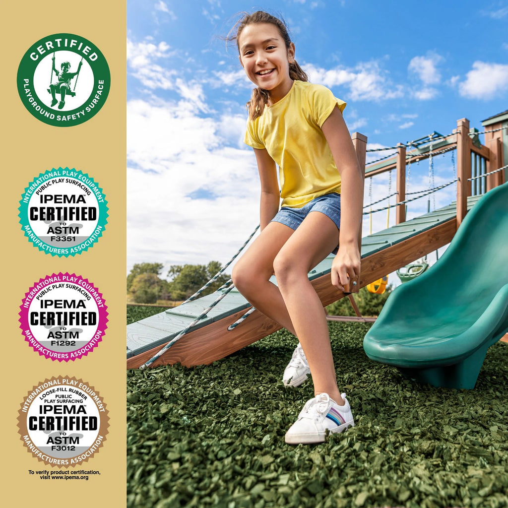 Green Rubber Mulch for Playgrounds