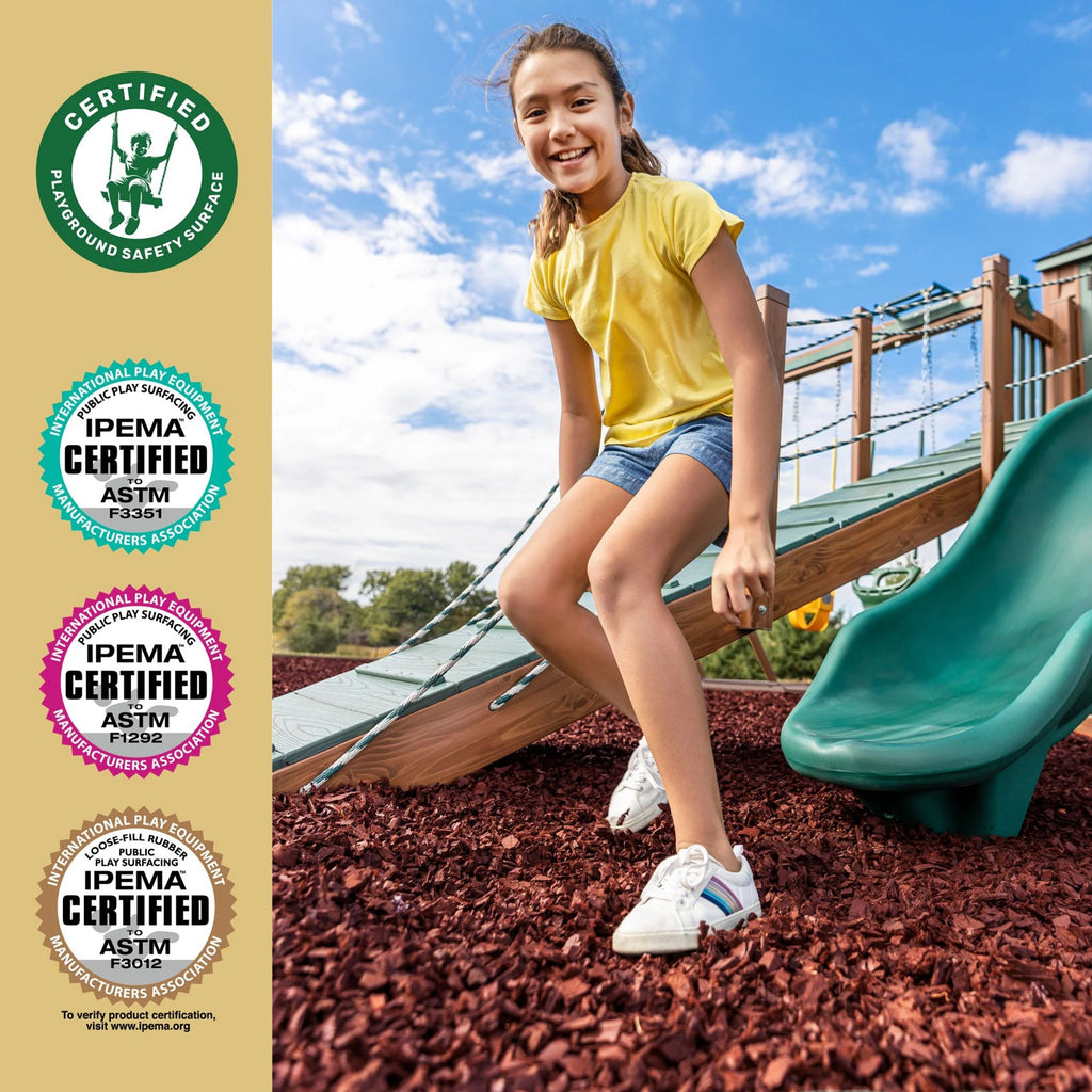 Red Rubber Mulch for Playgrounds