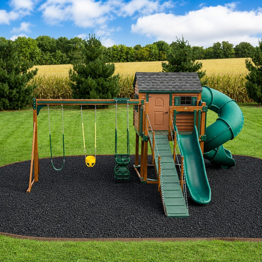 Unpainted Rubber Mulch for Playgrounds